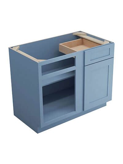 AX BBLC42 45 39 W Xterra Blue Shaker 42 1 Drawer 1 Door Blind Corner