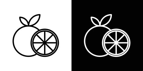 Orange Fruit Black And White Vector Art, Icons, and Graphics for Free ...