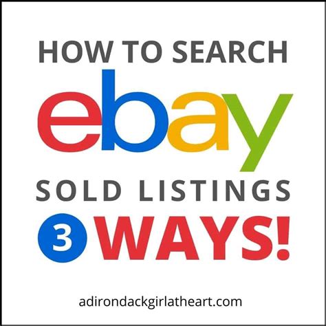 Search eBay Sold Listings 3 Ways (Computer & Phone) • Adirondack Girl ...