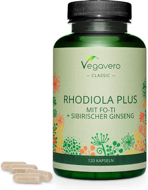 Rhodiola Rosea PLUS Vegavero Nootrópico Concentración Sin Aditivos