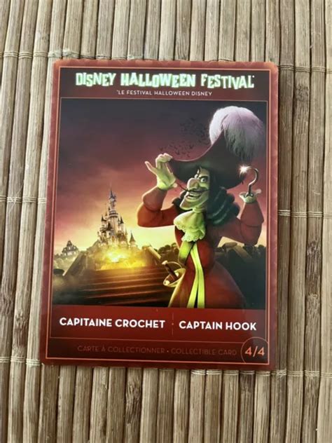 CARTE COLLECTOR HALLOWEEN Capitaine Crochet Disneyland Paris EUR 5 00