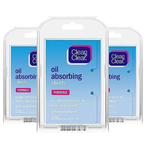 Clean Clear Oil Absorbing Facial Sheets Portable Blotting Papers For