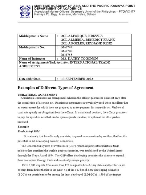 International Trade Agreement | PDF