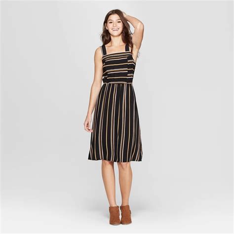 Striped Strappy Square Neck Midi Dress Best Spring Dresses At Target