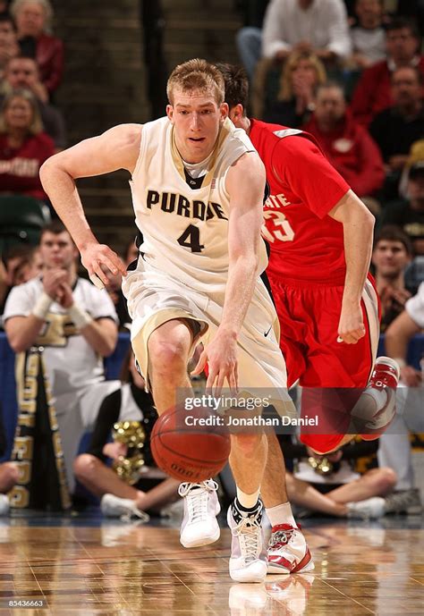 Robbie Hummel Of The Purdue Boilermakers Brings The Ball Up Court