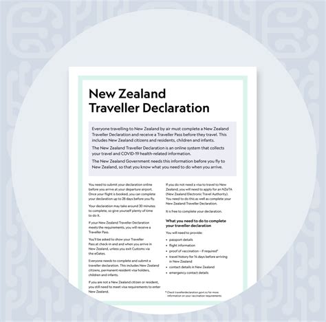 Home New Zealand Traveller Declaration