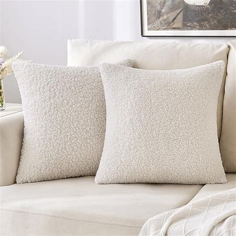 Miulee Faux Fur Throw Pillow Covers Pack Of