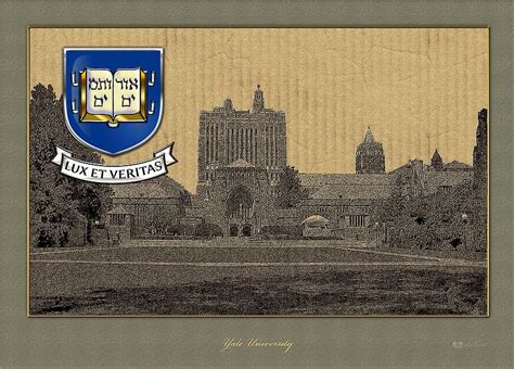 Yale University Building with Crest Photograph by Serge Averbukh - Fine ...