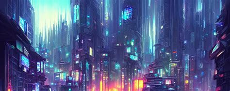 A Cyberpunk Cityscape By Cyril Rolando Landscape Stable Diffusion