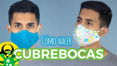 Cómo hacer un CUBREBOCAS MASCARILLA con y SIN MÁQUINA YouTube en