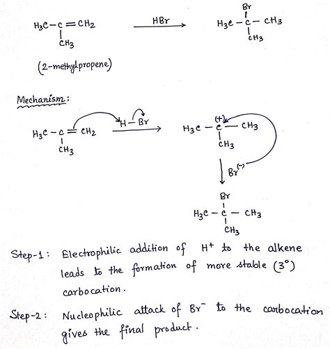 Solved Draw The Full Reaction Mechanism For The Addition Of Hbr To