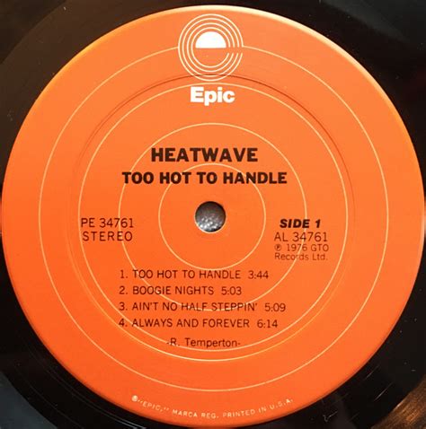 Heatwave Too Hot To Handle Used Vinyl High Fidelity Vinyl Records And Hi Fi Equipment