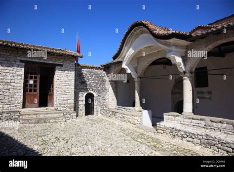 Berat, Berati, Albania, inside the citadel Kalaja, the museum Stock ...