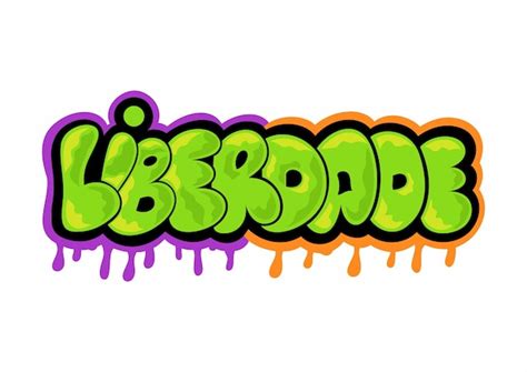 Letras Verdes Libertad Con Fondo Blanco Vector Premium