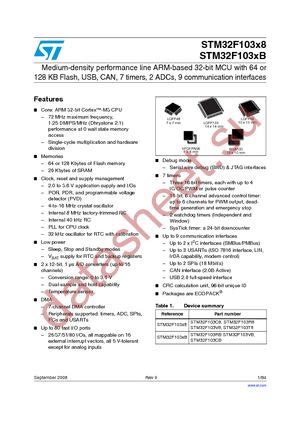 STM32F103C8T6 datasheet STMicroelectronics даташит