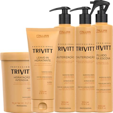 Kit Itallian Hairtech Professional Trivitt Brilho Restaurador Beleza