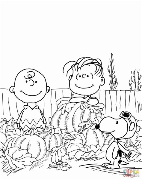 Printable Charlie Brown Thanksgiving Coloring Pages