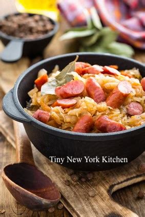 Sauerkraut & Sausage Stew - Tiny New York Kitchen