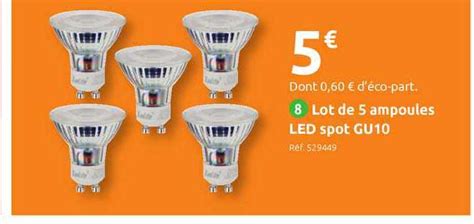 Promo Lot De Ampoules Led Spot Gu Chez Mr Bricolage Icatalogue Fr