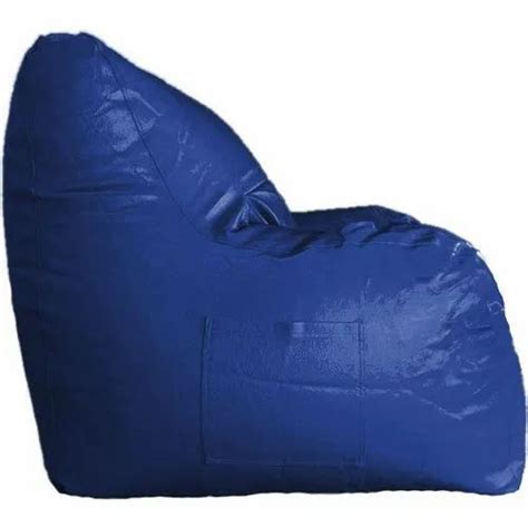 Caddyfull Leather And Suede Xxxl Navy Blue Armchair Bean Bags At Rs 499