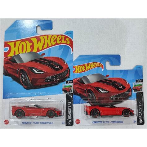 Hot Wheels Corvette C7 Z06 Convertible Case B C 2023 Long Or Short Card Shopee Malaysia