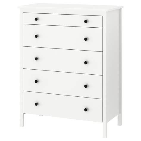 Комод с 5 ящиками - IKEA KOPPANG/КОППАНГ ИКЕА, 44х90х114 см, белый за ...