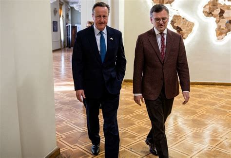 Ukraine War David Cameron Meets Zelensky In First Trip As Foreign