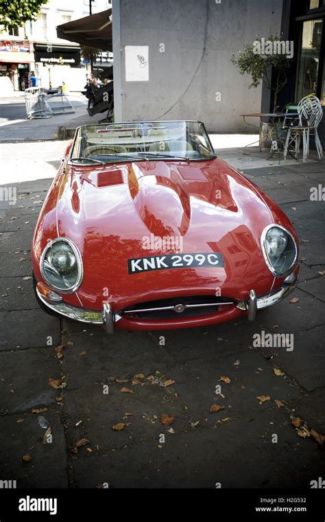 E Type Jaguar Classic British Sports Car Red BHZ E Type British