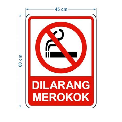 Jual Rambu Dilarang Merokok No Smoking Cm X Cm Plat Alumunium