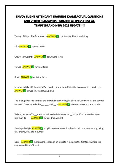 Attendant Training Exam Questions
