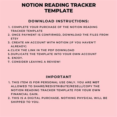 Notion Reading Tracker Notion Template Digital Reading Journal ...