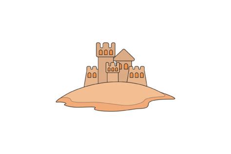 Beach Sand Castle Filled Line 3 Icon Graphic By Goodmantisid · Creative