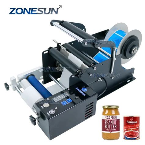 Zonesun Semi Automatic Small Jar Bottle Labeling Machine Semi