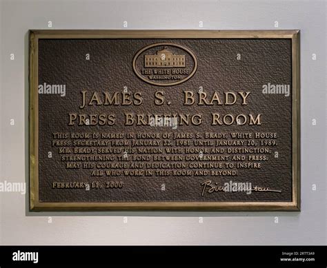 James S Brady Press Briefing Room Banque De Photographies Et Dimages à