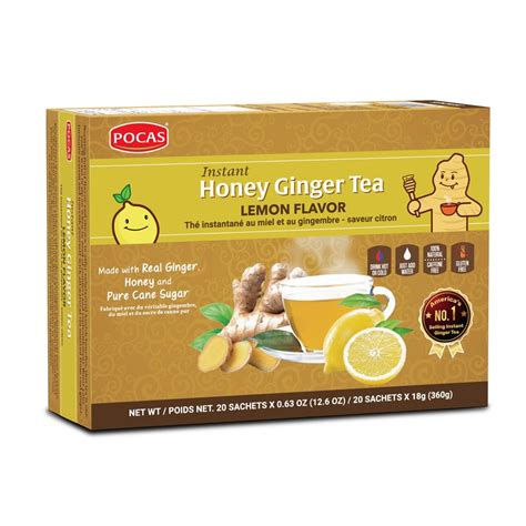 Pocas Instant Honey Ginger Tea Lemon Flavor