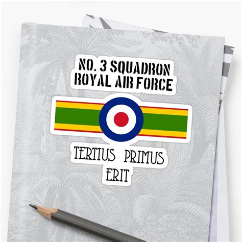 "No. 3 Squadron - RAF" Sticker by wordwidesymbols | Redbubble