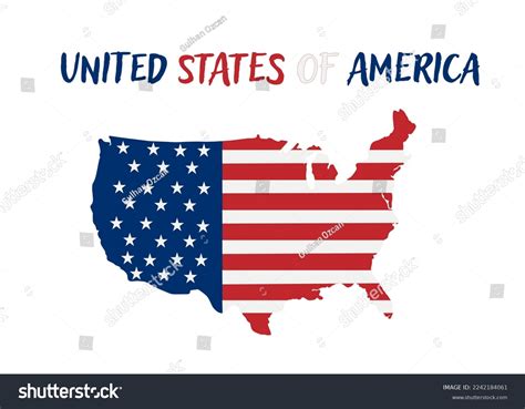 Colorful America Map Vector Illustration Stock Vector (Royalty Free ...