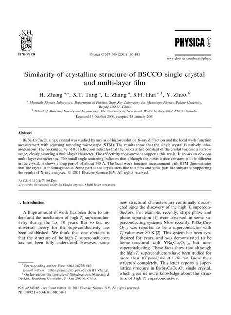 PDF Similarity Of Crystalline Structure Of BSCCO Single Crystal And