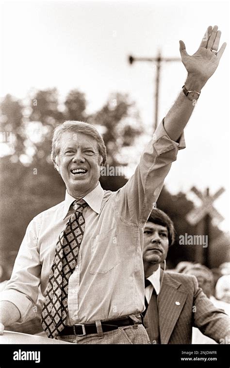 President Jimmy Carter Arrives Back In His Hometown Of Plains Georgia For A Vacation Stock