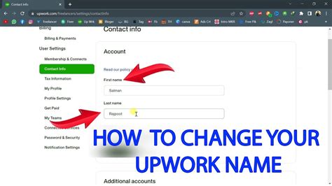 How To Change Your Name On Upwork Upwork Par Username Kaise Change