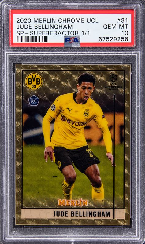 Jude Bellingham 2020 Topps Merlin Chrome UEFA Champions League 31