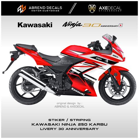 Jual Stiker Motor Kawasaki Ninja Carbu Livery Th Anniversary