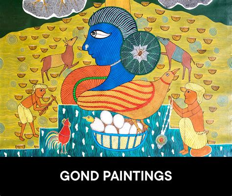 gond painting aeur history techniques themes  cultural significance