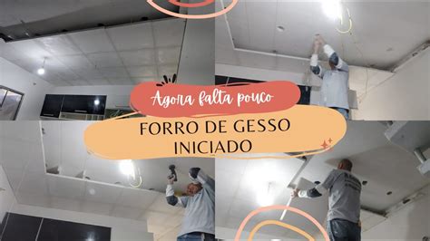 INSTALAÇÃO DO FORRO DE GESSO PLAQUINHA DILATAÇÃO E RASGO DE LUZ