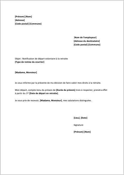 Lettre Type Pour Demande De D Part En Retraite Exemple De Lettre Hot