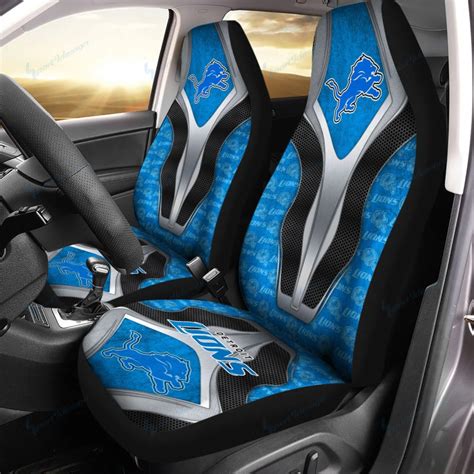 Detroit Lions Car Seat Covers Bg34 Azicostar