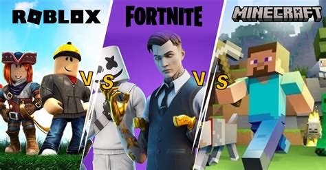 Roblox Vs Minecraft Vs Fortnite