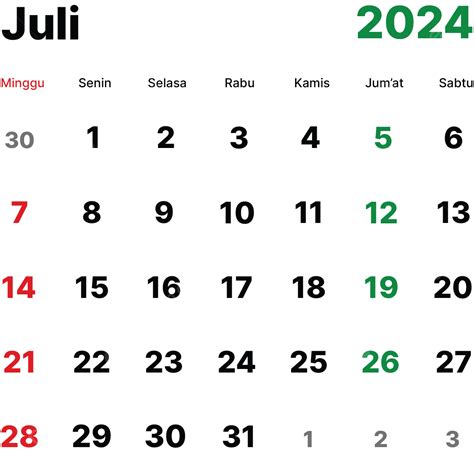 Julho De 2024 Vetor Png Julho De 2024 Calendáriojulho2024