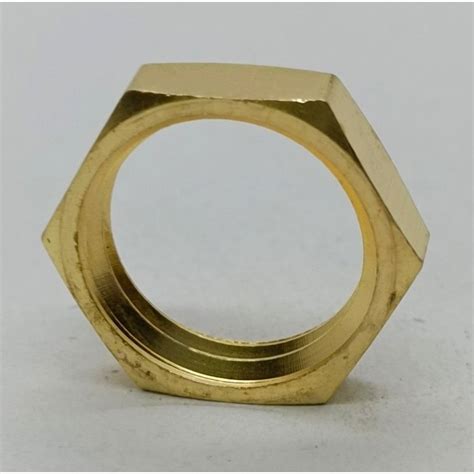 Hexagonal Broaching Mm Golden Brass Hex Threaded Nut For Hardware