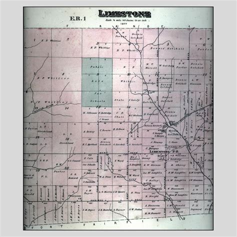 Limestone, Maine -- My Home Town: 1877 Map of LImetsone, Maine